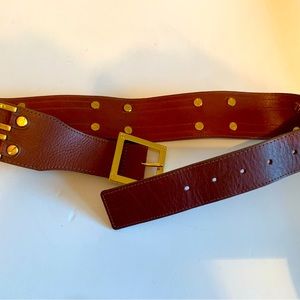 Tory Burch leather and gold belt.